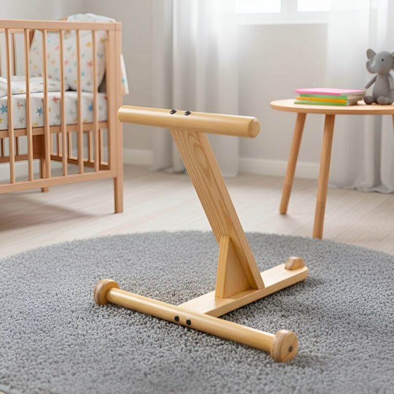 Baby Steps Push Walker | Natural Wood Finish