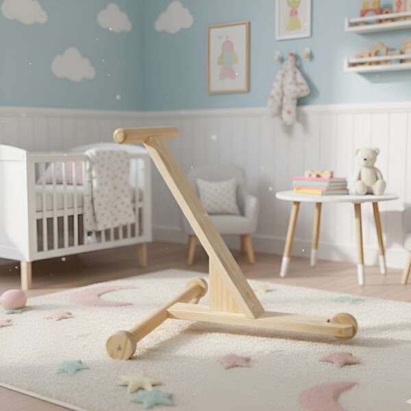 Baby Steps Push Walker | Natural Wood Finish
