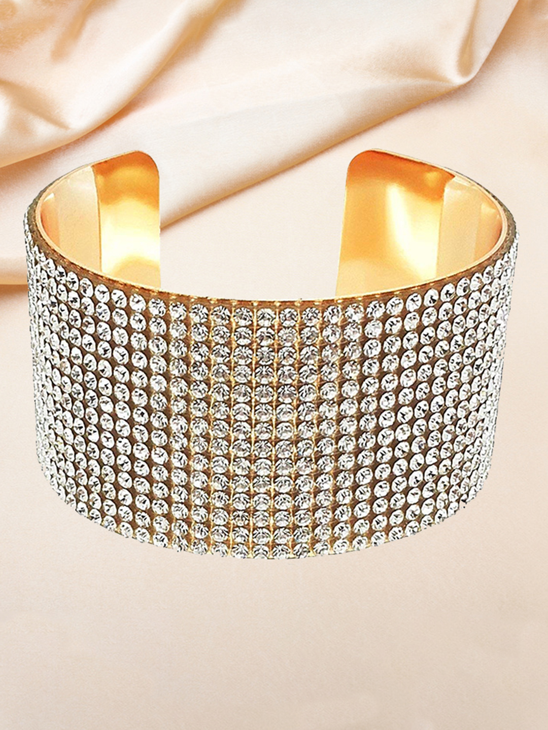YouBella Stylish Party Wear Jewellery Gold Plated Bangle for Women (Golden)(YBBN_91013)