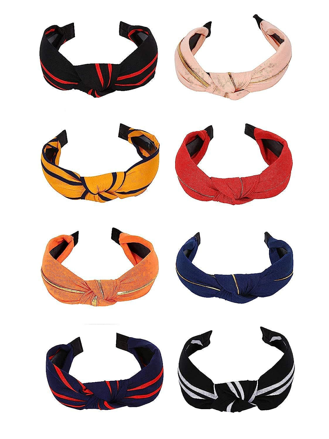 YouBella Jewellery Hair Accessories Stylish Combo of 8 Hair Bands Head Bands for Girls and Women (Multi-Color)